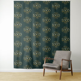 Custom Corporate Business Logo Pattern Backdrop タペストリー