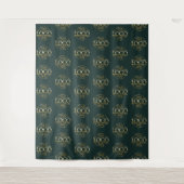 Custom Corporate Business Logo Pattern Backdrop タペストリー (正面)
