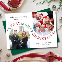 Custom Corporate Christmas Card | 2 Photos シーズンカード