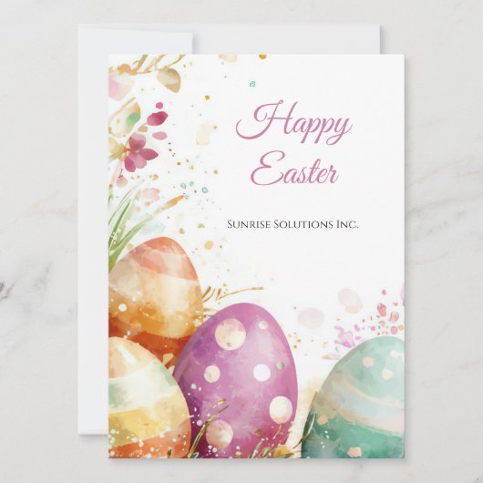 Custom Corporate Easter Greetings Card カード (正面)