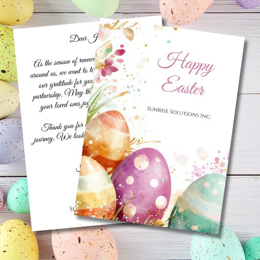 Custom Corporate Easter Greetings Card カード
