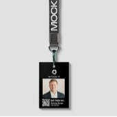 Custom Corporate Employee ID Badge – Teal Prof バッジ