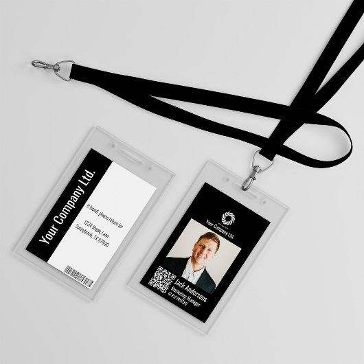 Custom Corporate Employee ID Badge – Teal Prof バッジ