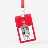 Custom Corporate Employee ID Badge – Teal Prof バッジ