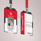 Custom Corporate Employee ID Badge – Teal Prof バッジ