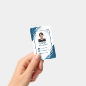 Custom Corporate Employee Photo, Name and Logo バッジ (手持ち)