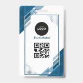 Custom Corporate Employee Photo, Name and Logo バッジ (裏面)