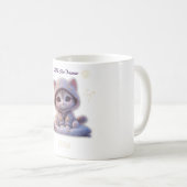 Custom Cosmic Cat Mug – Personalized Pastel Galaxy コーヒーマグカップ (正面右)
