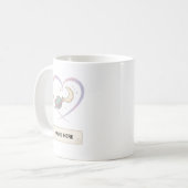 Custom Cosmic Heart Name Mug コーヒーマグカップ (正面左)