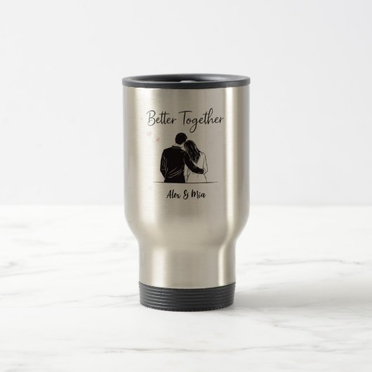 Custom Couple – Better Together Travel Mug トラベルマグ (中央)