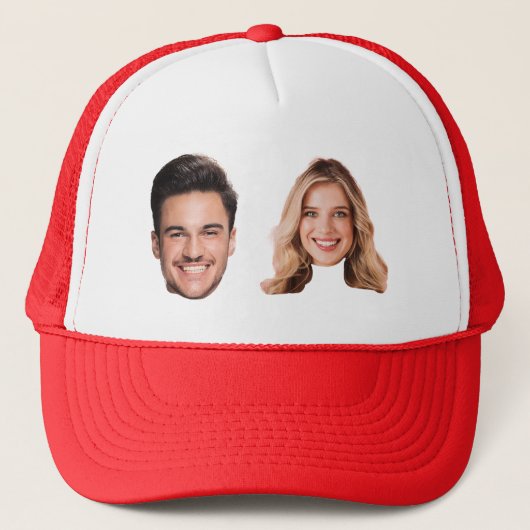 Custom Couple Face Love Hat | Anniversary Gift キャップ (正面)
