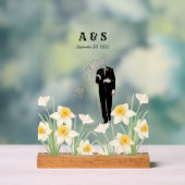 Custom Couple Illustration Gift アクリルサイン (ニュートラル)