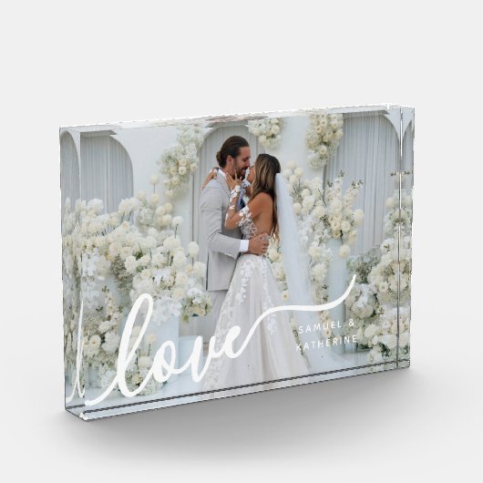 Custom Couple Love Script Photo Block フォトブロック (左)