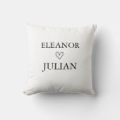 Custom Couple Name Pillow Personalized Wedding Gif クッション (正面)