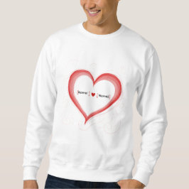 Custom Couple Names Heart Sweatshirt スウェットシャツ