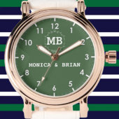 Custom couple names His and Hers monogram initials 腕時計