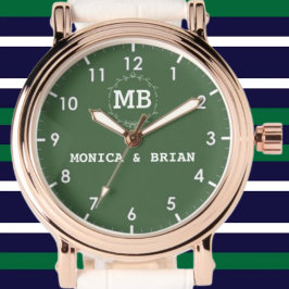 Custom couple names His and Hers monogram initials 腕時計