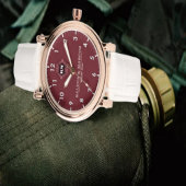 Custom couple names monogram burgundy 腕時計