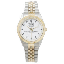 Custom couple names simple minimal monogram 腕時計