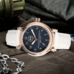 Custom couple names vintage elegant monogram  腕時計<br><div class="desc">Personalized with his & her initials and date, this custom watch is a sweet anniversary gift to celebrate a milestone occasion for a couple. It makes a meaningful gift for a special day. Personalized Watch Wedding Gift for Groom, Watch For Groom, Anniversary Gift for Men, Groom Gift From Bride, Gift...</div>