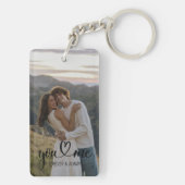 Custom Couple Photo Keychain – Personalized Romant キーホルダー (裏面)