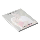 Custom Couple Photo Love Notes To Do List Notepad ノートパッド (アングル)