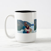 Custom Couple Photo Mug – Love Gift ツートーンマグカップ (左)