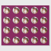 Custom Couple Photo Valentine Love Gift Wrap ラッピングペーパー (フラット)