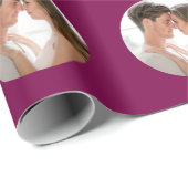 Custom Couple Photo Valentine Love Gift Wrap ラッピングペーパー (ロールコーナー)