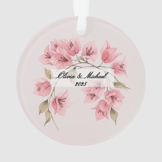 Custom Couple’s Travel Keepsake オーナメント (裏面)