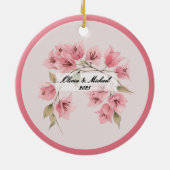 Custom Couple’s Travel Keepsake セラミックオーナメント (裏面)