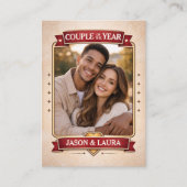 Custom Couple Trading Card, Custom Anniversary  コーリングカード (正面)