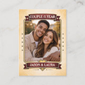 Custom Couple Trading Card, Custom Anniversary  コーリングカード (正面)