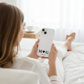 Custom Couples Monogram Heart Mark iPhoneケース