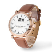 Custom Couples  Monogram Wedding  腕時計 (傾斜)