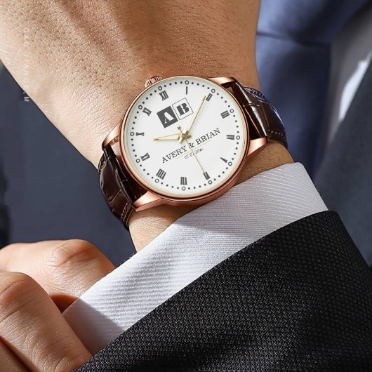 Custom Couples  Monogram Wedding  腕時計