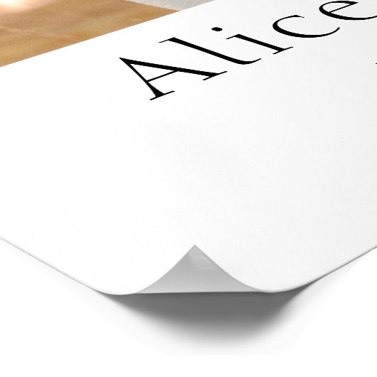 Custom Couples Photo Gift ポスター (角)