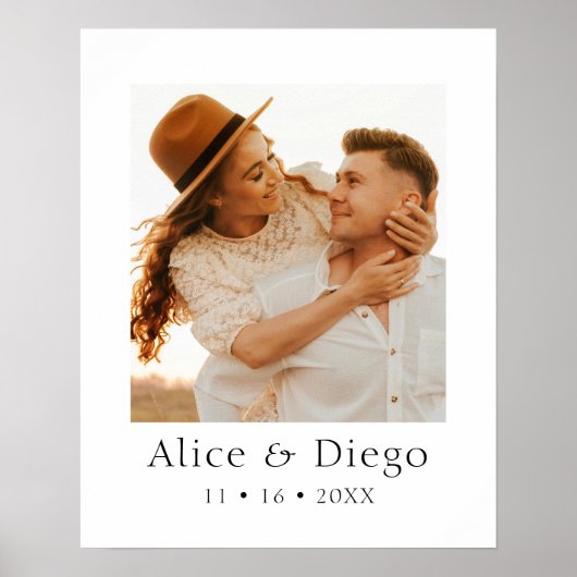 Custom Couples Photo Gift ポスター (正面)