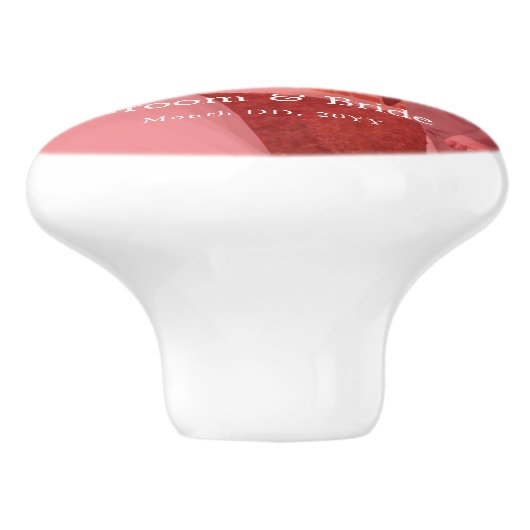 Custom Couples Photo with Text Ceramic Drawer Knob セラミックノブ (側面)