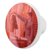 Custom Couples Photo with Text Ceramic Drawer Knob セラミックノブ (右)