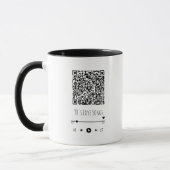 Custom Couple's QR Playlist Mug マグカップ (左)