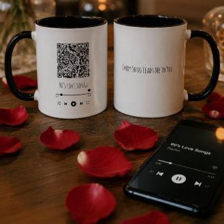 Custom Couple's QR Playlist Mug マグカップ