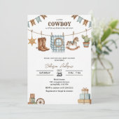 Custom Cowboy Baby Shower Invitation 招待状 (スタンド正面)