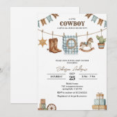 Custom Cowboy Baby Shower Invitation 招待状 (正面/裏面)