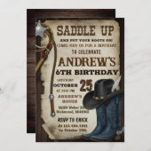 Custom Cowboy Hat and Lasso Wild West Birthday 招待状 (正面/裏面)