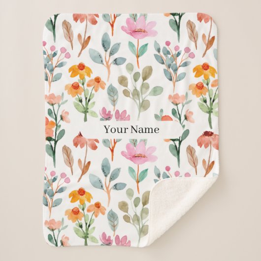 Custom Cozy Sherpa Blanket シェルパブランケット (正面)