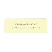 Custom cream personalized minimalist address name ラベル (正面)