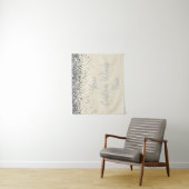 Custom Cream Silver Birthday Party Photo Booth タペストリー (インサイチュ)