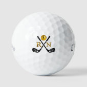 Custom Create Your Own Golf Theme Monogrammed Ball ゴルフボール (正面)
