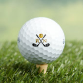 Custom Create Your Own Golf Theme Monogrammed Ball ゴルフボール (インサイチュ 木)